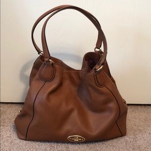 Coach Tan Leather Shoulder Bag